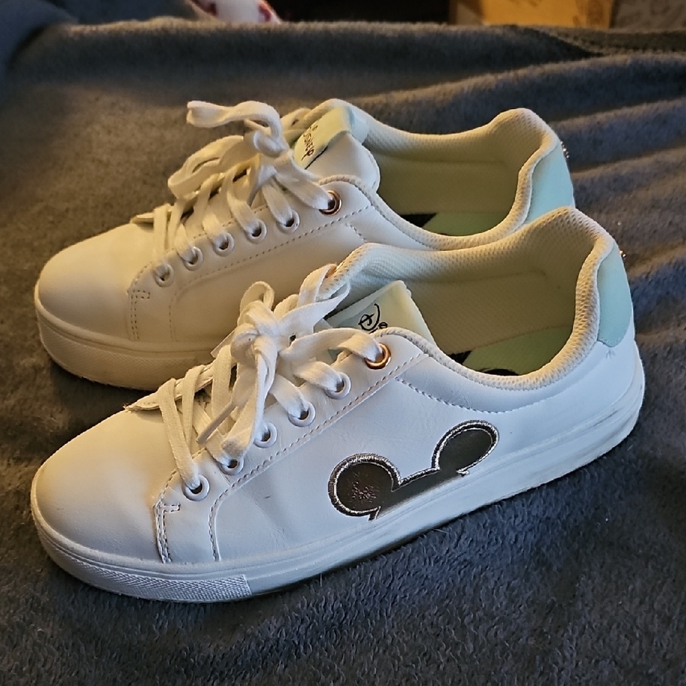 Disney Classic White Lace-Up Sneakers